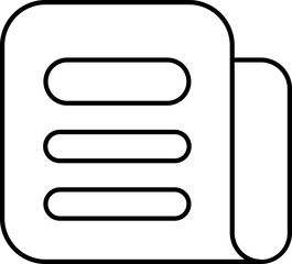 News Paper In Rounded Outline Icon