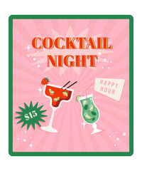 cocktail night poster