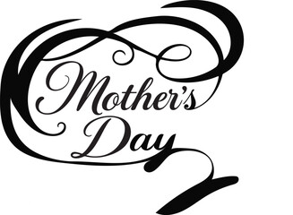 Mother's Day Typography: A stylized graphic of 'Mother's Day', capturing the essence of love, gratitude, and maternal celebration, suitable for various applications.