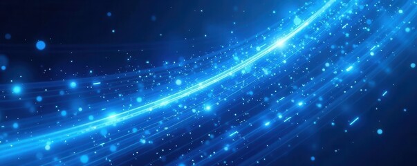 Obraz premium Abstract blue & white dynamic energy streaks Diagonal motion, futuristic glow , pattern, bright