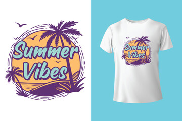 Summer t-shirt design bundle, summer beach vacation t-shirts, summer surfing t-shirt vector design