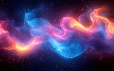 Cosmic energy flows, nebula swirls, space background, abstract art, website design