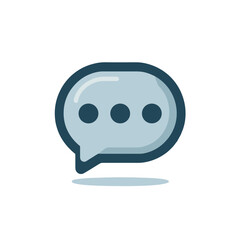 Speech bubble icon in a modern flat vector style