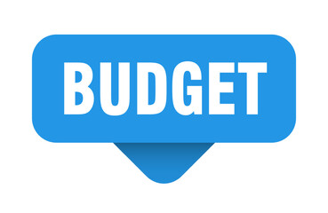 budget sticker. budget sign on transparent background