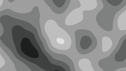 Grayscale Topographic Map Background. Abstract Contour Layer Terrain Pattern