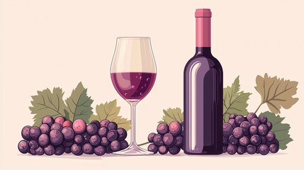 Wine tasting event vineyard graphic art elegant setting close-up view