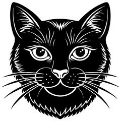 Obraz premium black cat vector illustration