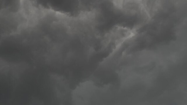 timelapse of black cloud cover the sky before storm rain tragedy disaster scary