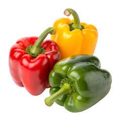 bell peppers isolated on white or transparent png 