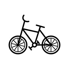 Bicycle icon on white background
