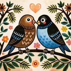 Obraz premium Two love birds