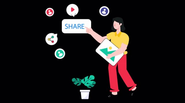 Content Sharing  Motion Graphic Rendering with Transparent Alpha Channel and 4K Resolution