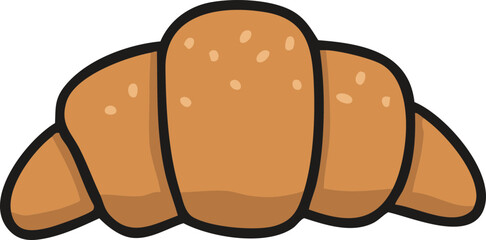 크루아상 빵 라인드로잉(bread line drawing)