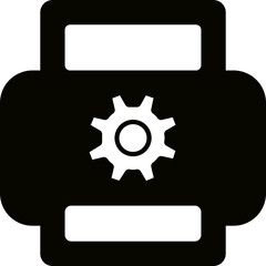 Obraz premium Printer Maintenance Setting Fill Icon