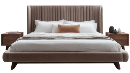  double bed on transparent background 