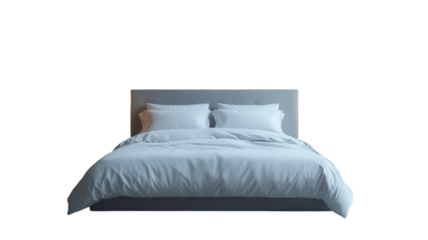  double bed on transparent background 