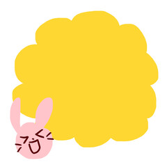 ウサギさんの一言メッセージカード