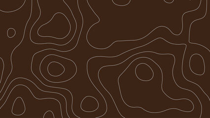Brown Abstract Topographic Background. Earthy Contour Line Map Design