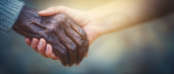 Fototapeta premium Embracing generations a touch of connection and care