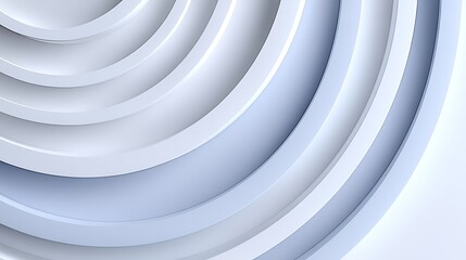 Abstract Blue and White Circular Layers Modern Geometric Design 3D Render Background