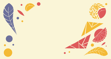 Abstract Summer background with minimalist shapes