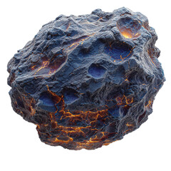 asteroid, 2d video game sprite, isolated on PNG background