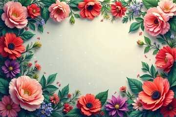 Fototapeta premium Intricate floral motif creates a delicate, ornate background , elegant, flowers, botanical