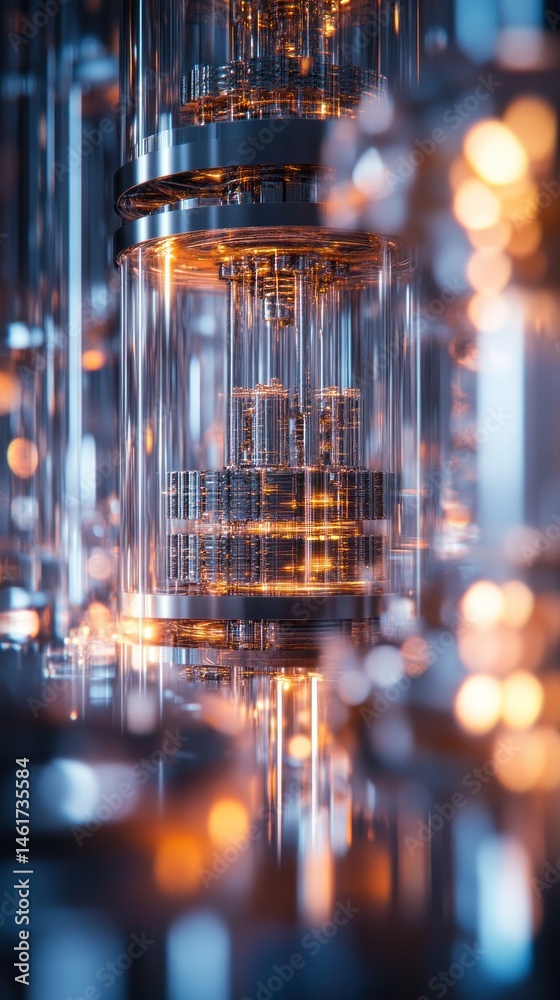 Poster close-up of intricate machinery with glowing internal components, showcasing technological complexit