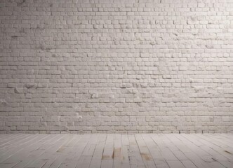 Fototapeta premium Textured white brick wall, soft lighting, ideal for overlay , overlay, white wall background, bright