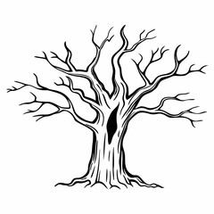 tree silhouette vector design on white, Eps file. 