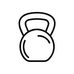 Kettlebell icon isolated on white
