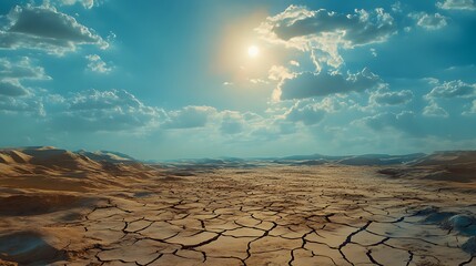 cracked earth in the desert