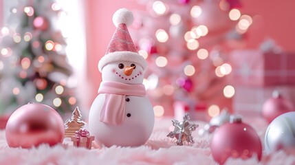 Obraz premium Light Pink Christmas Delight