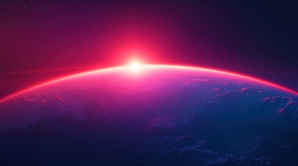 Cosmic Sunrise: A Vibrant Planetary Dawn