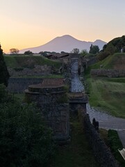 Piękny widok na Wezuwiusz, Pompeje. Italia.