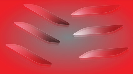 Obraz premium 3D illustration of illuminated transparent glass squares with glowing neon edges arranged on dark surface. Modern, futuristic abstract background ideal for technology, design, or digital concept theme