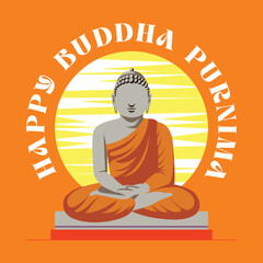 Peaceful monks meditating near lotus-filled pond.eps
