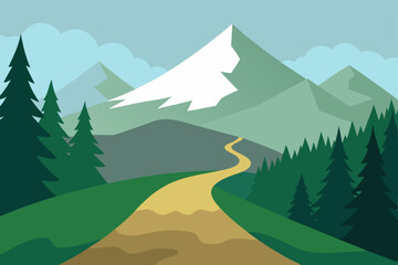 Fototapeta premium mountain landscape with forest