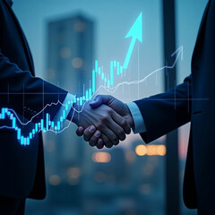 businessmen handshake after a good deal.
