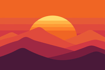Fototapeta premium vector illustration of a desert landscape