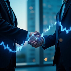 businessmen handshake after a good deal.

