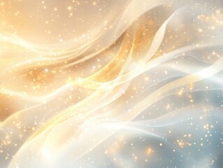 Golden Sparkly Abstract Background With Shimmering Lights