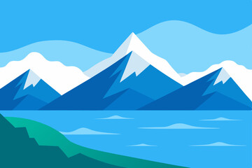 vector illustration of mountain landscape