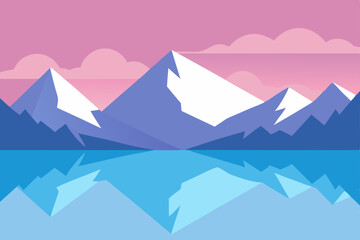 vector illustration of a mountain landscape