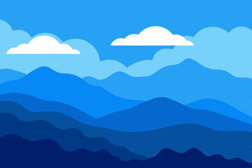 vector illustration of a mountain landscape