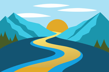 mountain road in the mountains