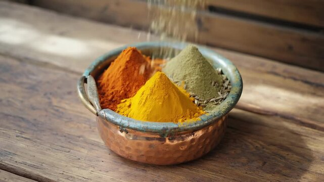 Spices in bowl for cooking