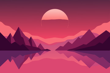 Fototapeta premium sunrise in mountains
