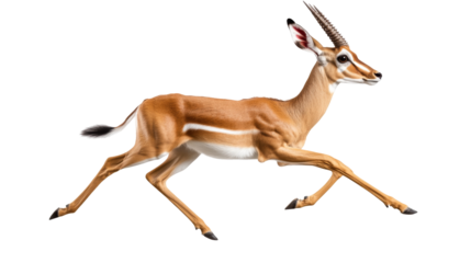Graceful gazelle leaping with speed and agility in mid air display