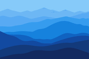 mountain landscape with clouds